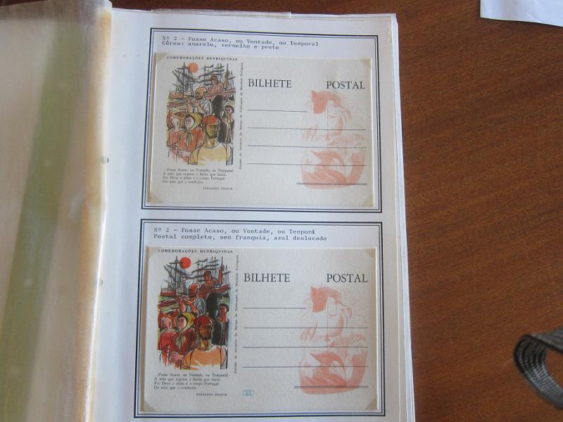 0022 (14).JPG -     Lote:    22      Inteiros Postais      Lotes Especiais       Descrição:      Portugal    1960 &mdash; 5.º Centenário da Morte do Infante D. Henrique. OM146, tipos A, B. C e D. Estudo especializado com 44 provas progressivas e de cor de toda a emissão. Único conjunto conhecido.         PRV       Valor Base:     &euro; 500,00     Valor Venda:     Retirado     